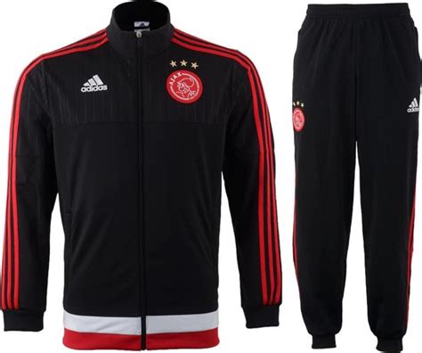 adidas ajax trainingspak maat xl mannen zwart rood|ajax trainers shirt.